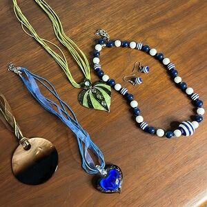 Y2K Colorful Jewelry Bundle with Necklaces and Earrings